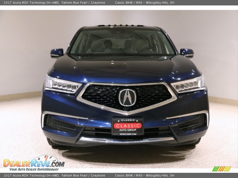 2017 Acura MDX Technology SH-AWD Fathom Blue Pearl / Graystone Photo #2