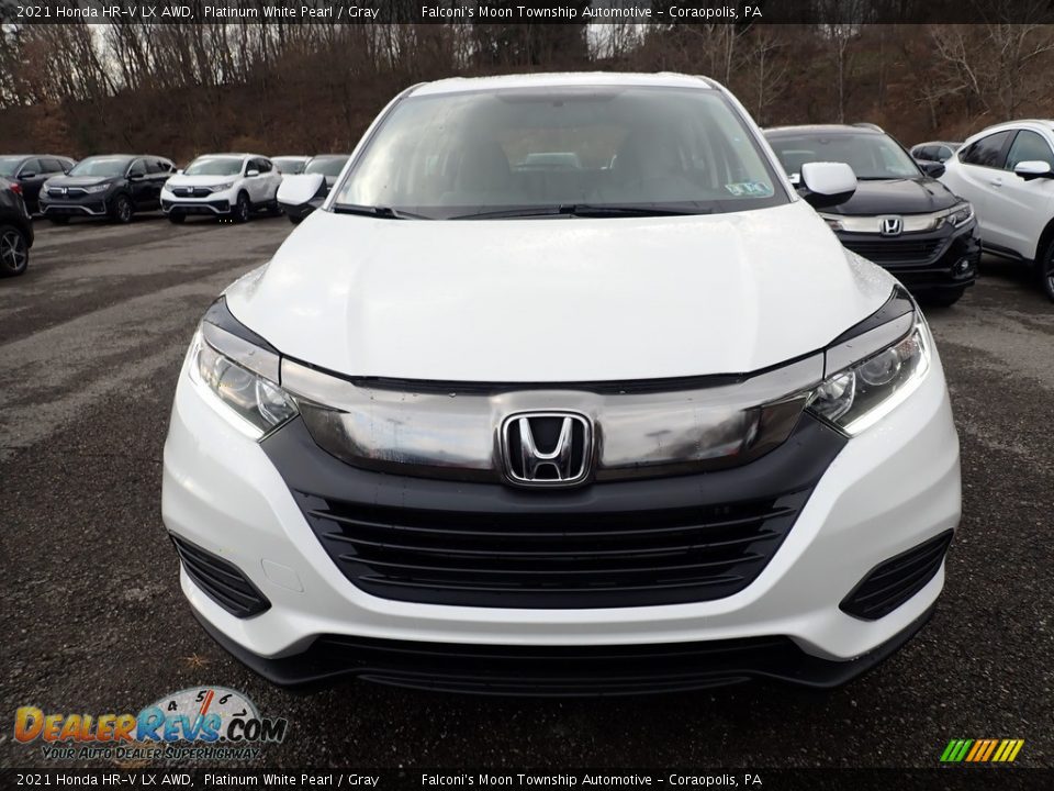 2021 Honda HR-V LX AWD Platinum White Pearl / Gray Photo #8
