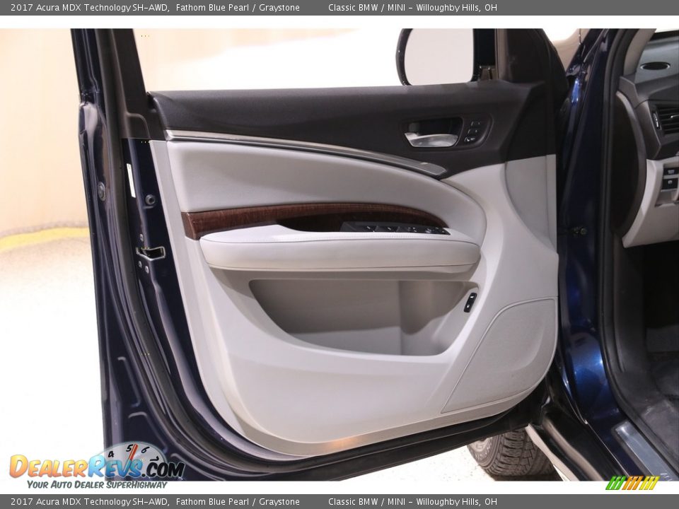 2017 Acura MDX Technology SH-AWD Fathom Blue Pearl / Graystone Photo #4