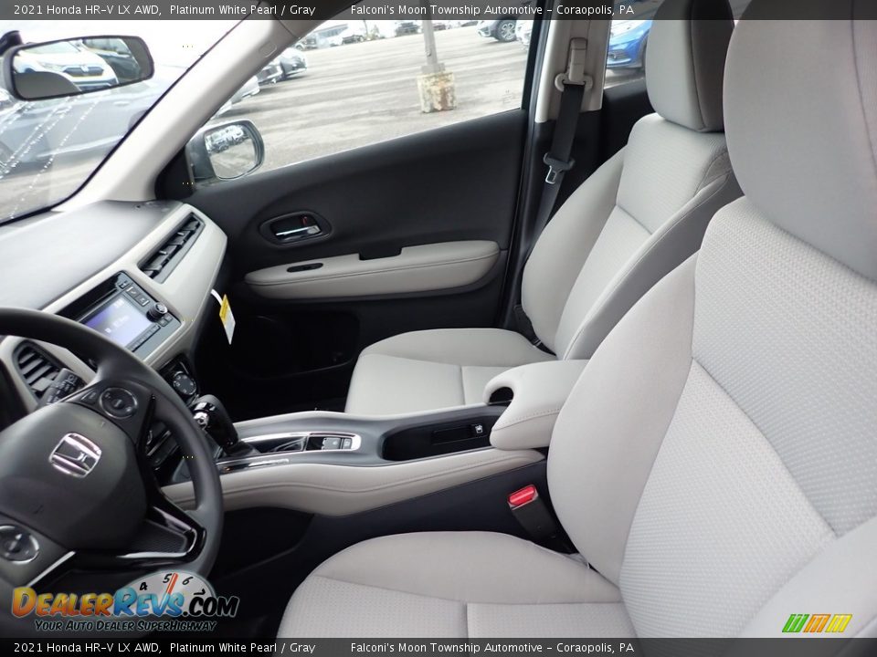 2021 Honda HR-V LX AWD Platinum White Pearl / Gray Photo #9