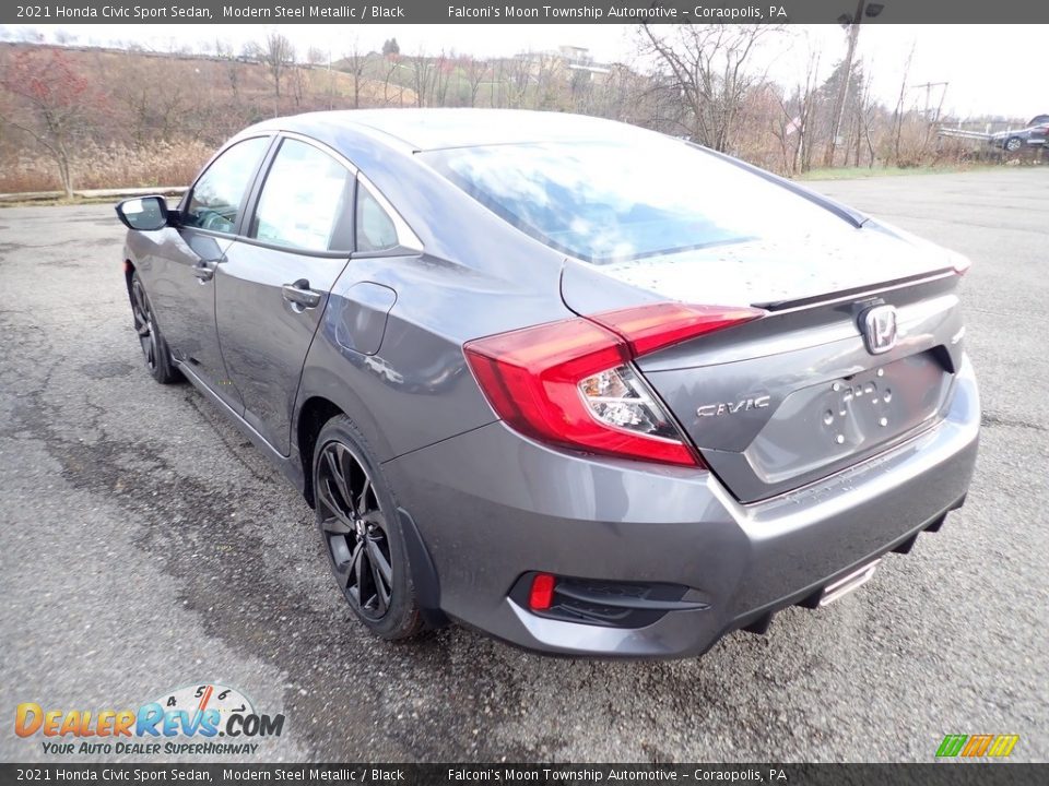 2021 Honda Civic Sport Sedan Modern Steel Metallic / Black Photo #3