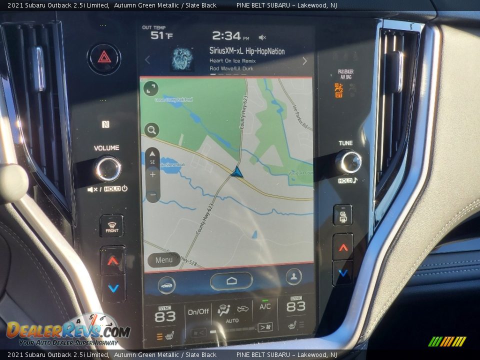 Navigation of 2021 Subaru Outback 2.5i Limited Photo #14