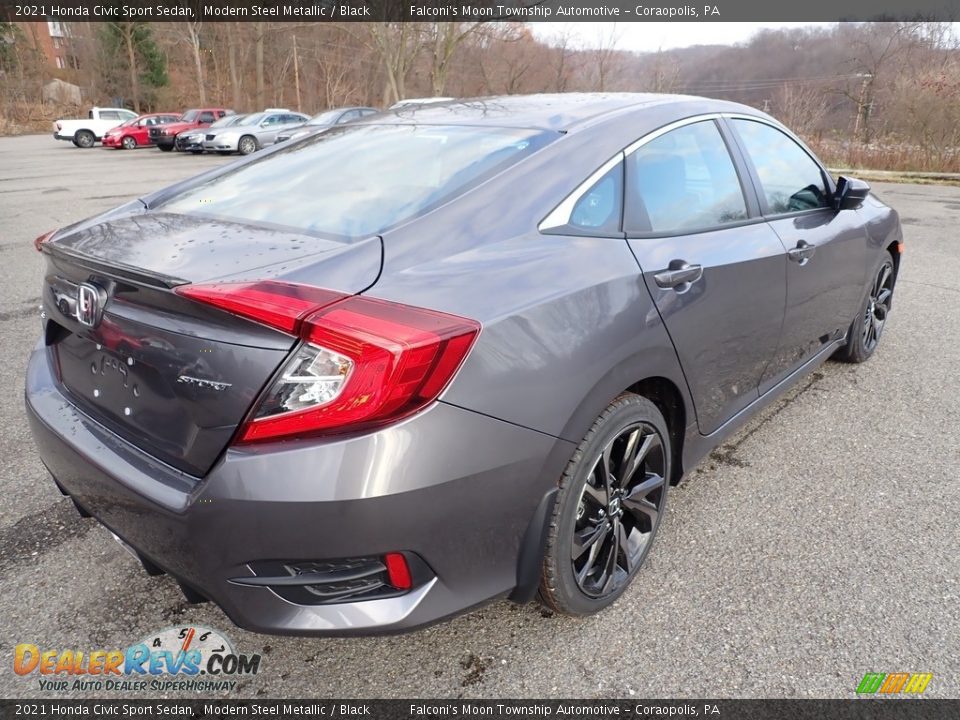 2021 Honda Civic Sport Sedan Modern Steel Metallic / Black Photo #5