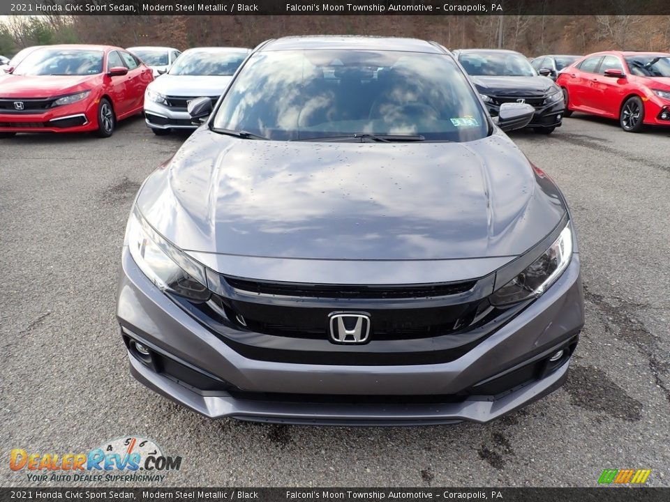 2021 Honda Civic Sport Sedan Modern Steel Metallic / Black Photo #7
