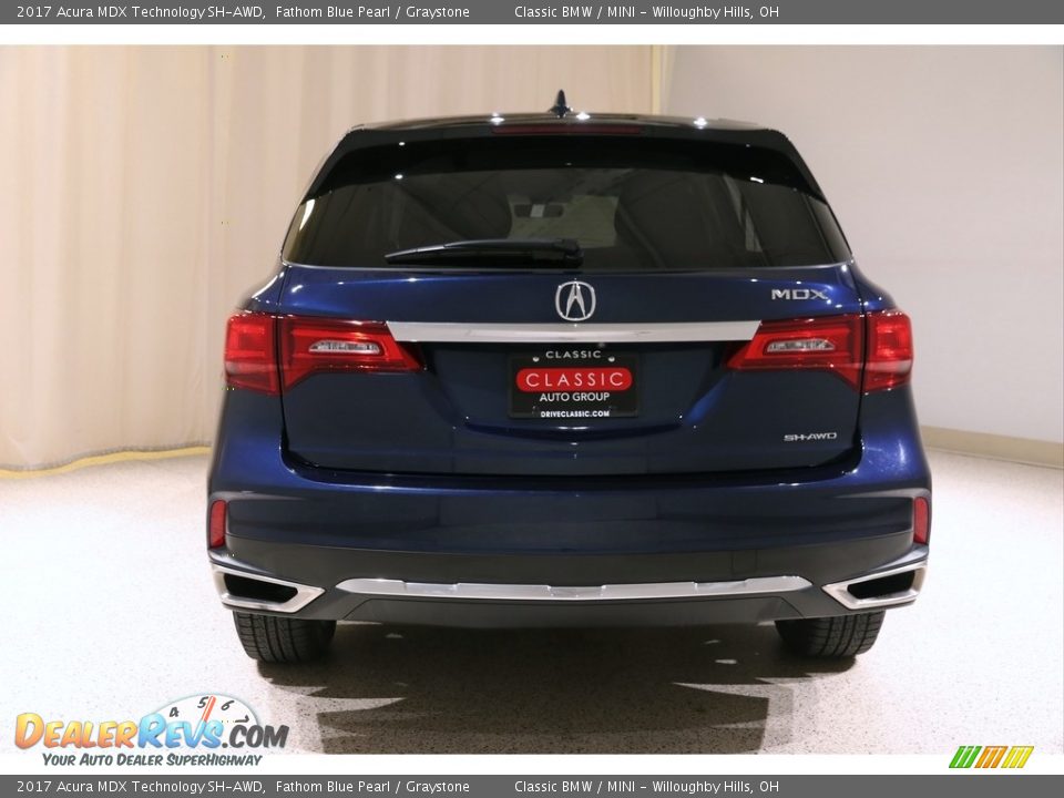 2017 Acura MDX Technology SH-AWD Fathom Blue Pearl / Graystone Photo #23