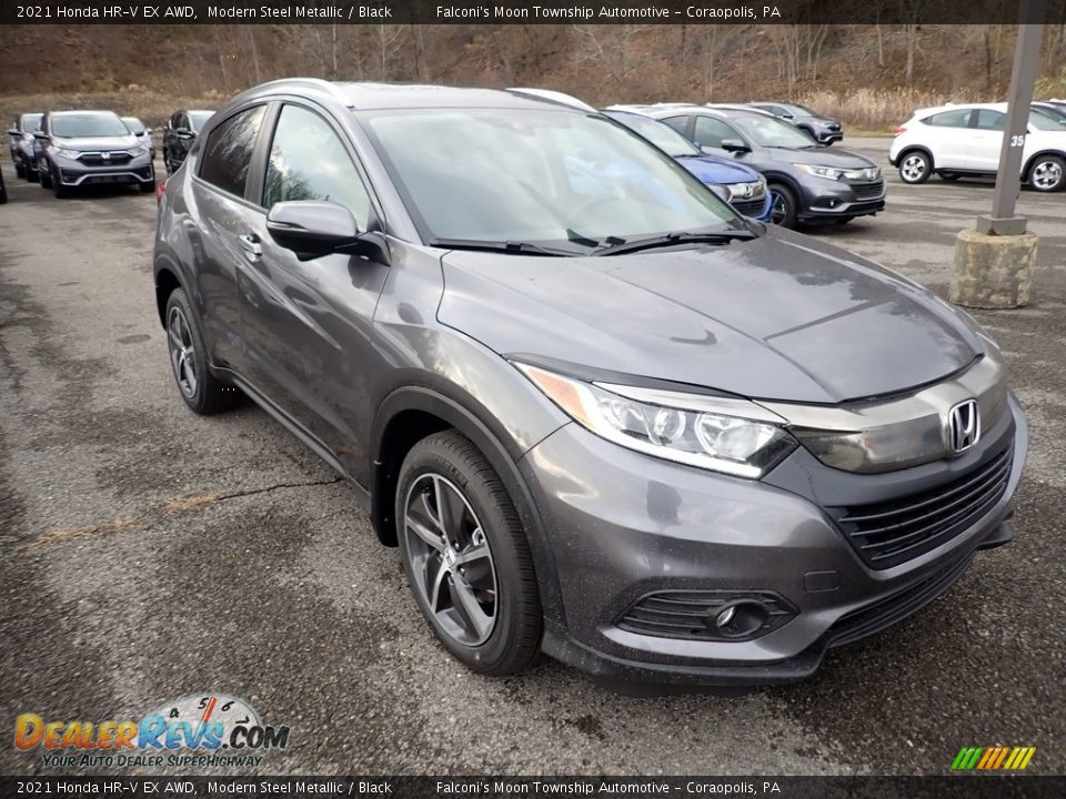 2021 Honda HR-V EX AWD Modern Steel Metallic / Black Photo #6