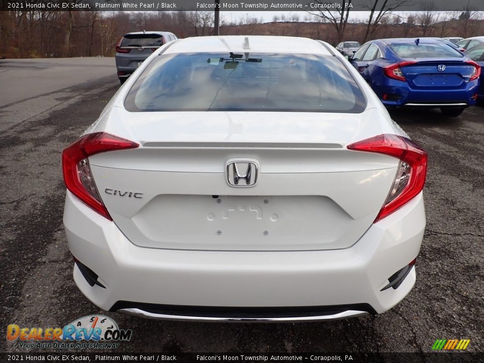 2021 Honda Civic EX Sedan Platinum White Pearl / Black Photo #3