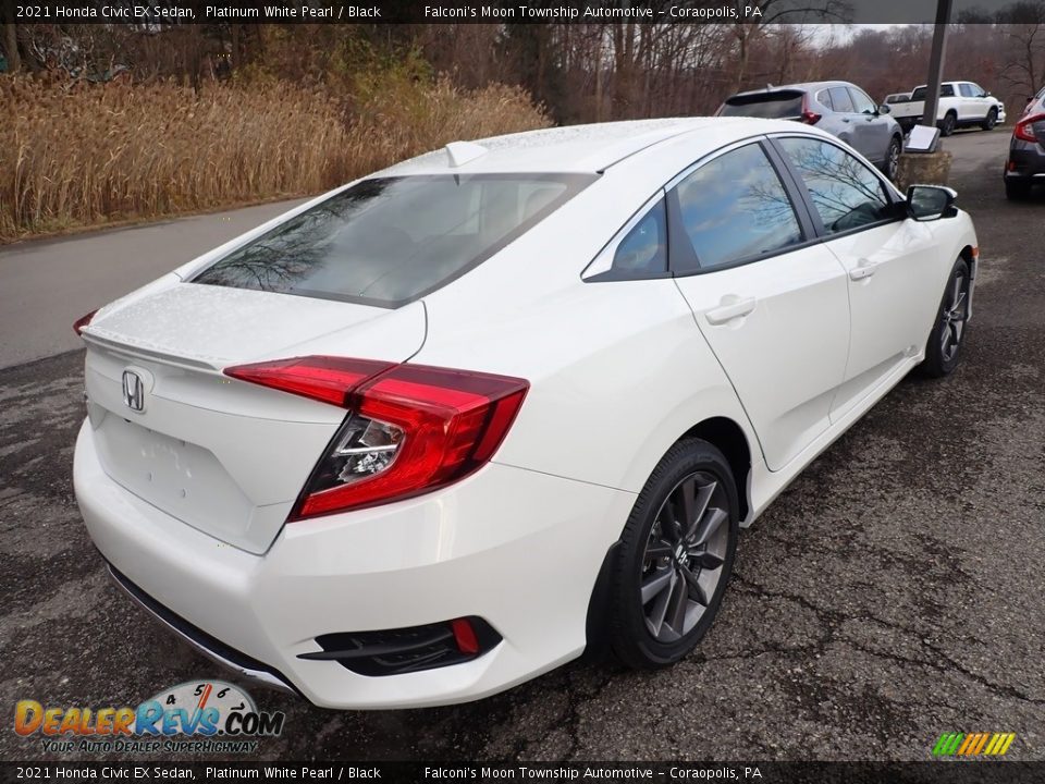 2021 Honda Civic EX Sedan Platinum White Pearl / Black Photo #4