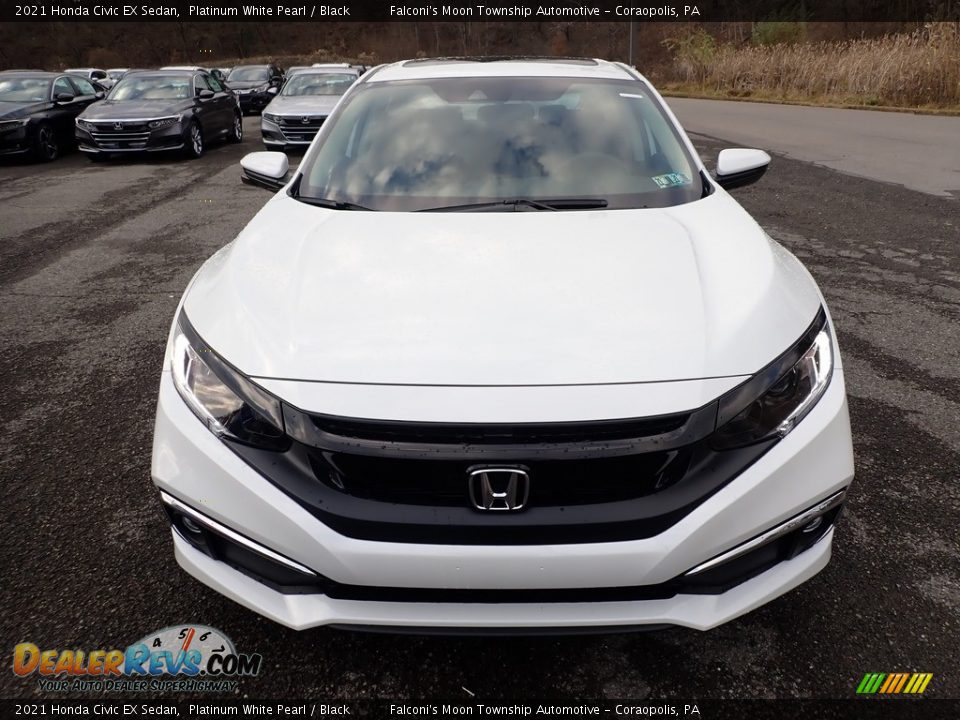 2021 Honda Civic EX Sedan Platinum White Pearl / Black Photo #6
