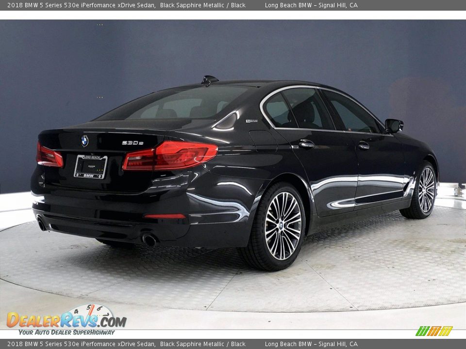 2018 BMW 5 Series 530e iPerfomance xDrive Sedan Black Sapphire Metallic / Black Photo #13