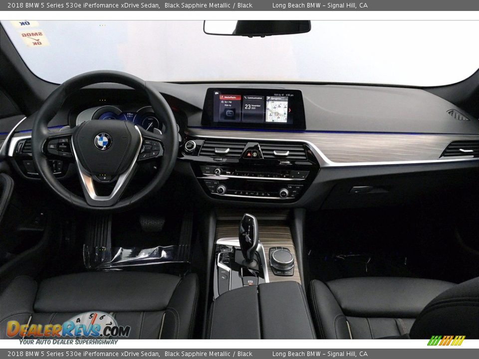 2018 BMW 5 Series 530e iPerfomance xDrive Sedan Black Sapphire Metallic / Black Photo #15