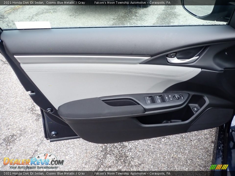 2021 Honda Civic EX Sedan Cosmic Blue Metallic / Gray Photo #11