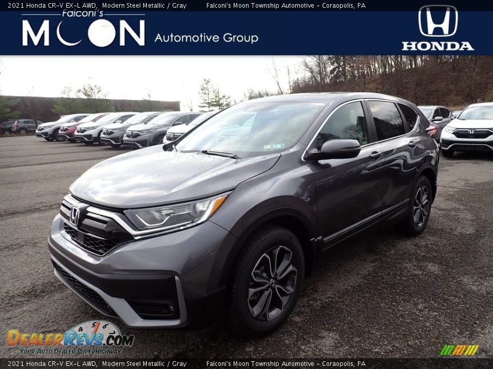 2021 Honda CR-V EX-L AWD Modern Steel Metallic / Gray Photo #1