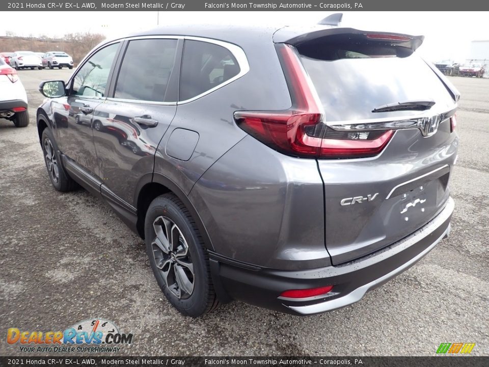 2021 Honda CR-V EX-L AWD Modern Steel Metallic / Gray Photo #3