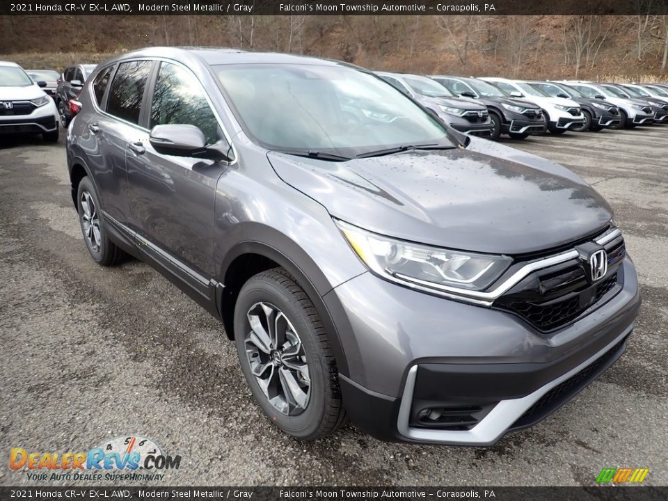 2021 Honda CR-V EX-L AWD Modern Steel Metallic / Gray Photo #6