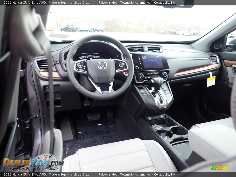 2021 Honda CR-V EX-L AWD Modern Steel Metallic / Gray Photo #10