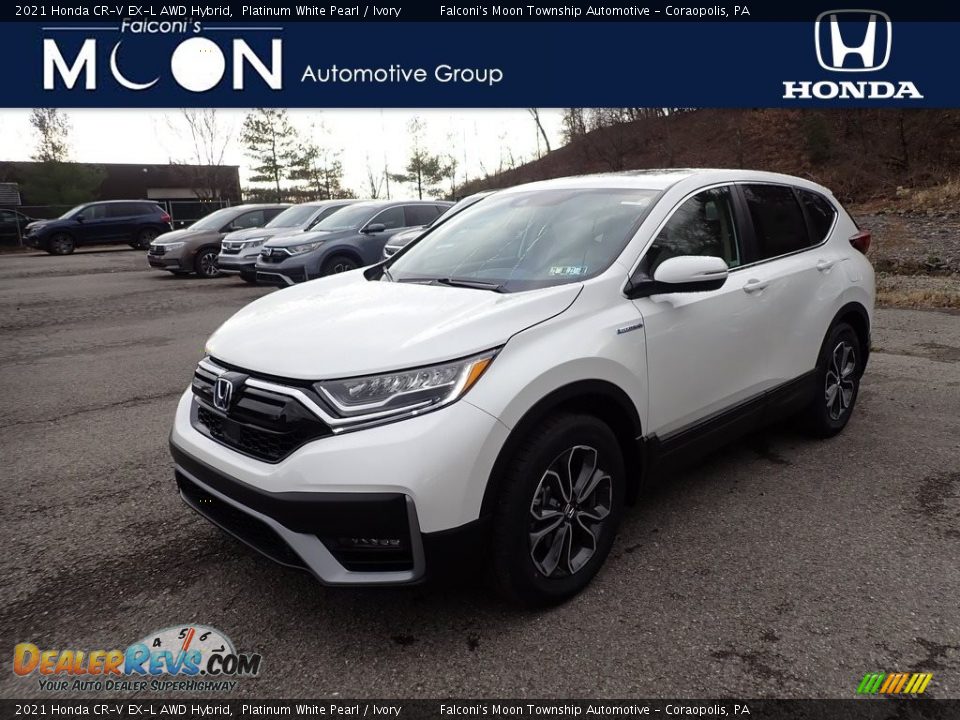 2021 Honda CR-V EX-L AWD Hybrid Platinum White Pearl / Ivory Photo #1