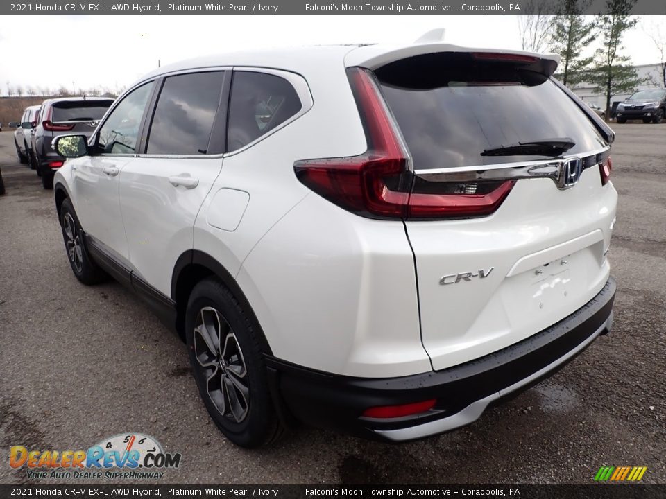 2021 Honda CR-V EX-L AWD Hybrid Platinum White Pearl / Ivory Photo #3