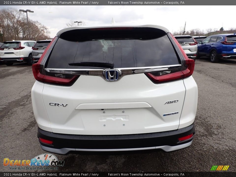 2021 Honda CR-V EX-L AWD Hybrid Platinum White Pearl / Ivory Photo #4