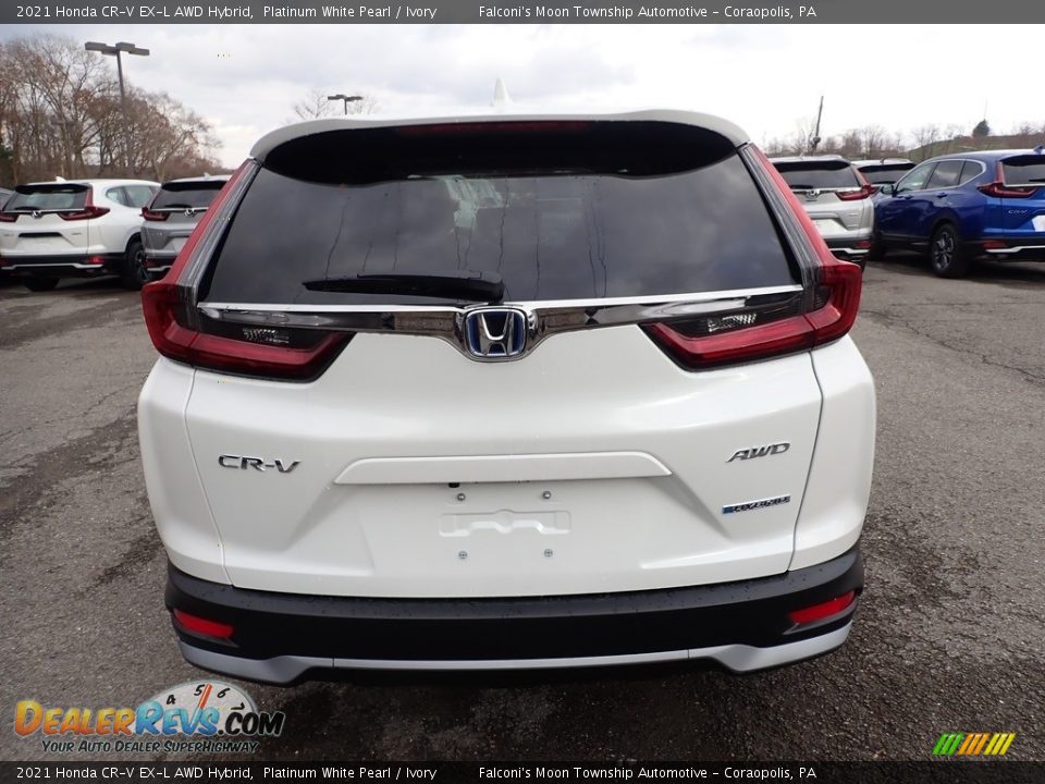 2021 Honda CR-V EX-L AWD Hybrid Platinum White Pearl / Ivory Photo #4