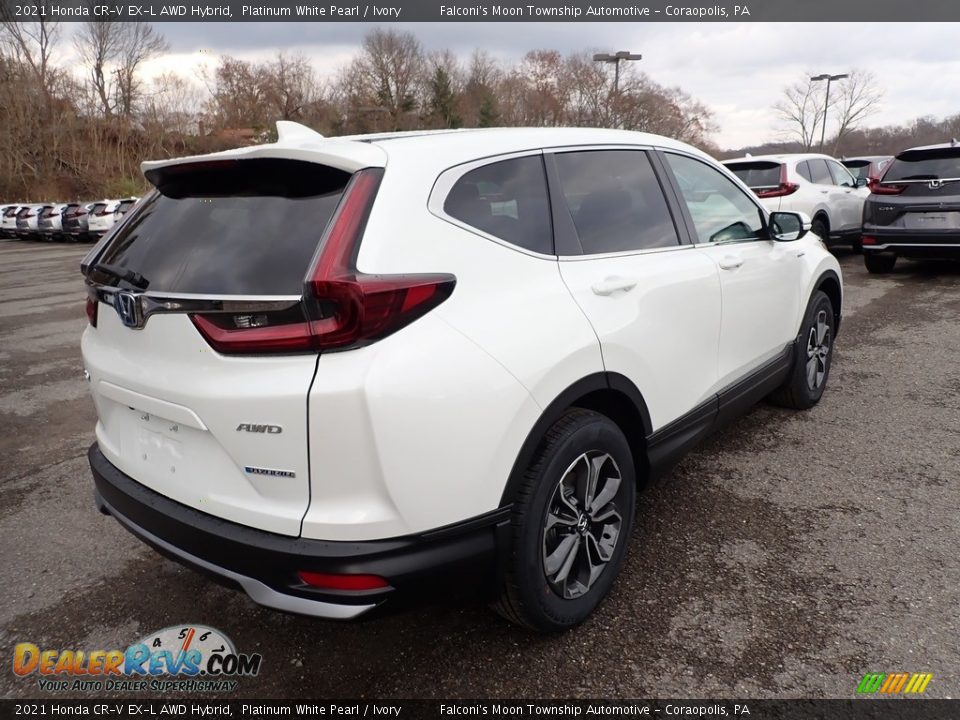 2021 Honda CR-V EX-L AWD Hybrid Platinum White Pearl / Ivory Photo #5