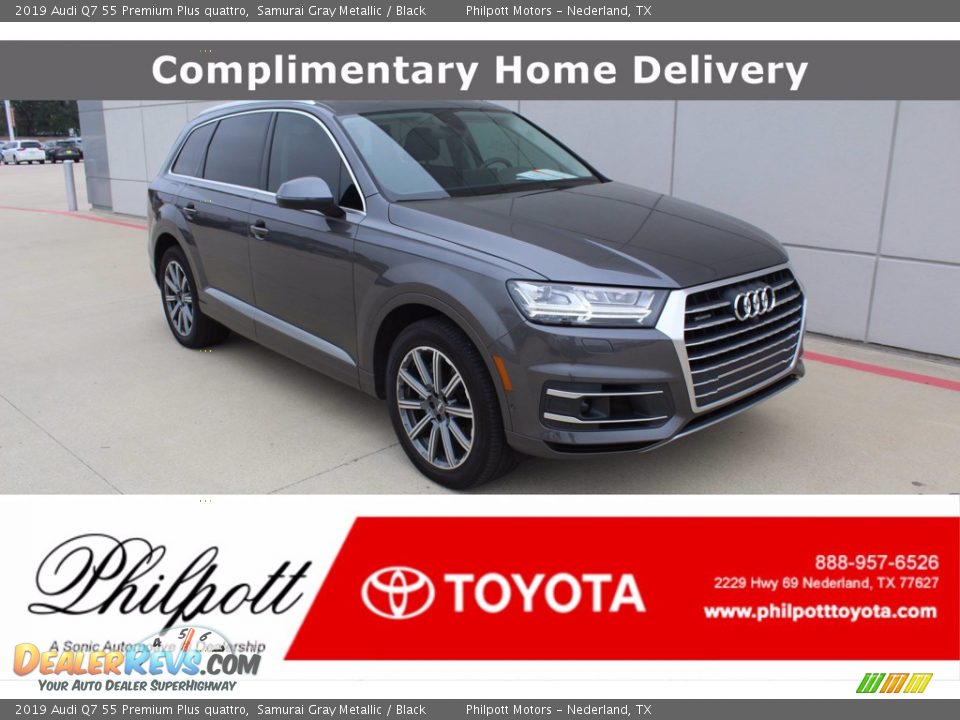 2019 Audi Q7 55 Premium Plus quattro Samurai Gray Metallic / Black Photo #1