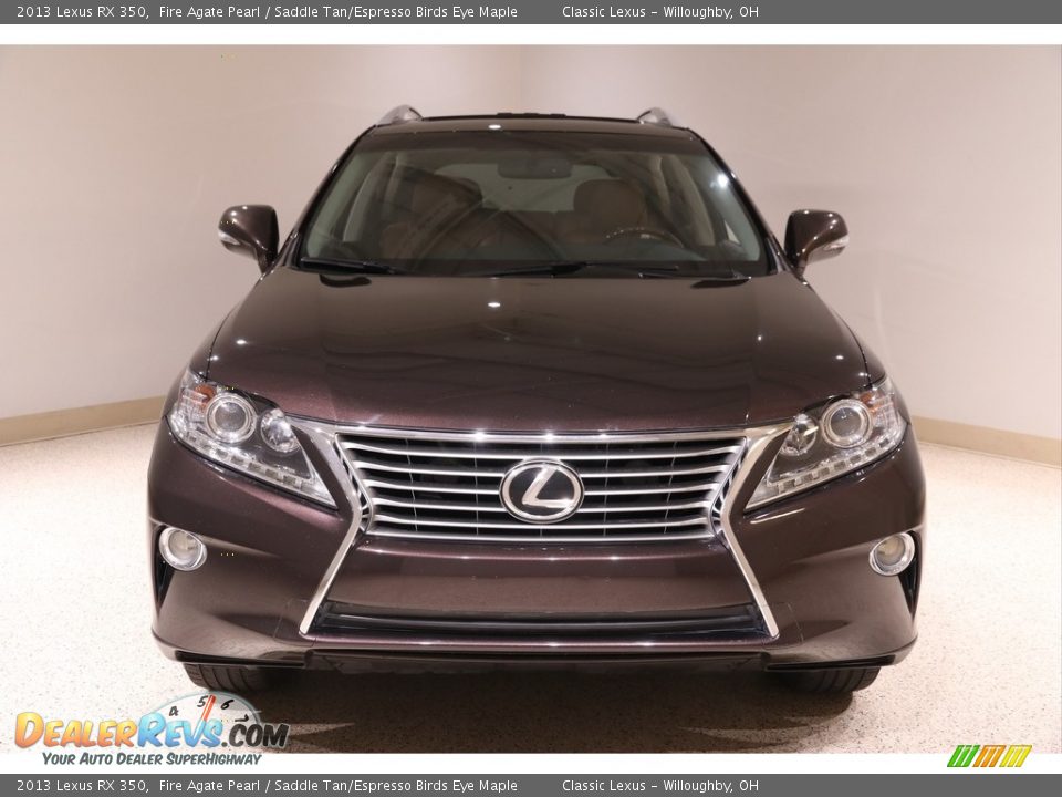 2013 Lexus RX 350 Fire Agate Pearl / Saddle Tan/Espresso Birds Eye Maple Photo #2