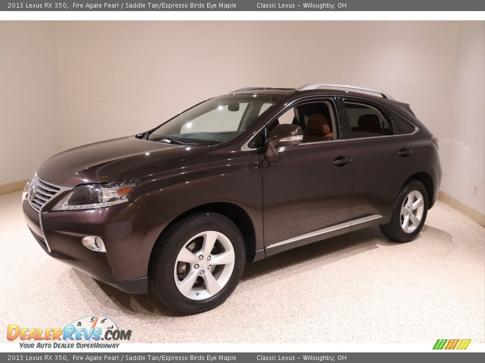 2013 Lexus RX 350 Fire Agate Pearl / Saddle Tan/Espresso Birds Eye Maple Photo #3