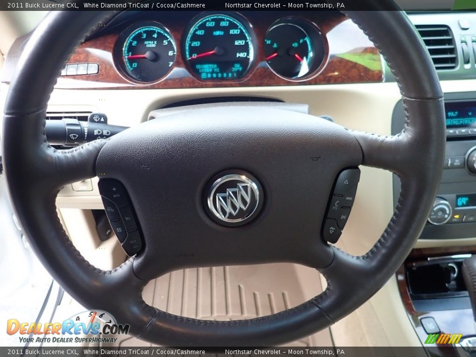 2011 Buick Lucerne CXL White Diamond TriCoat / Cocoa/Cashmere Photo #27