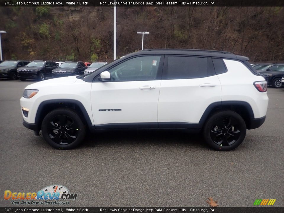 2021 Jeep Compass Latitude 4x4 White / Black Photo #7