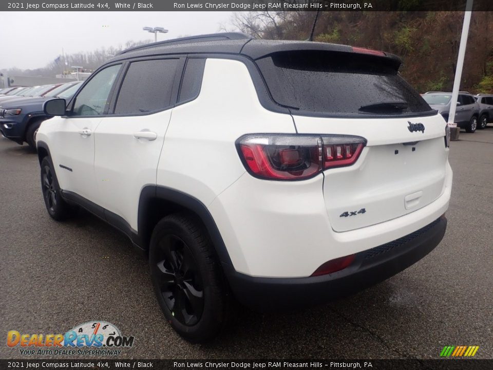 2021 Jeep Compass Latitude 4x4 White / Black Photo #8