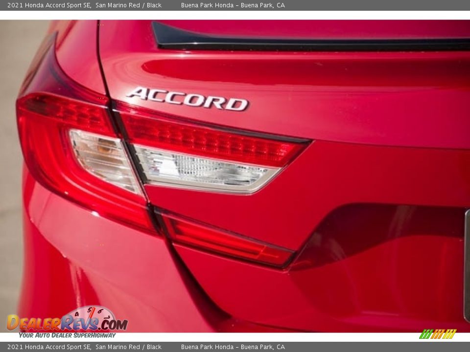 2021 Honda Accord Sport SE San Marino Red / Black Photo #6