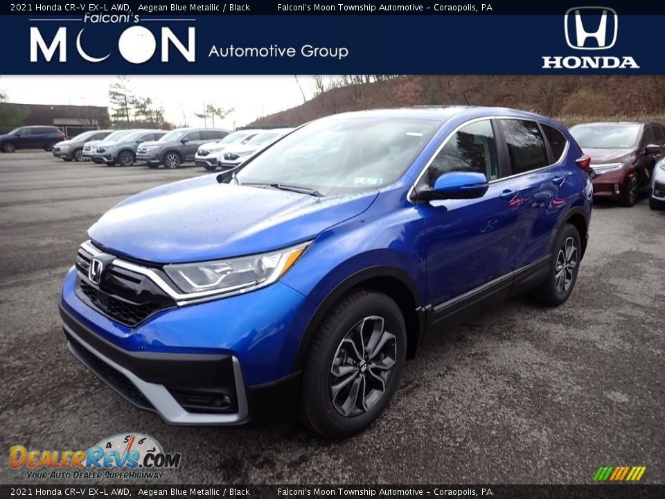 2021 Honda CR-V EX-L AWD Aegean Blue Metallic / Black Photo #1