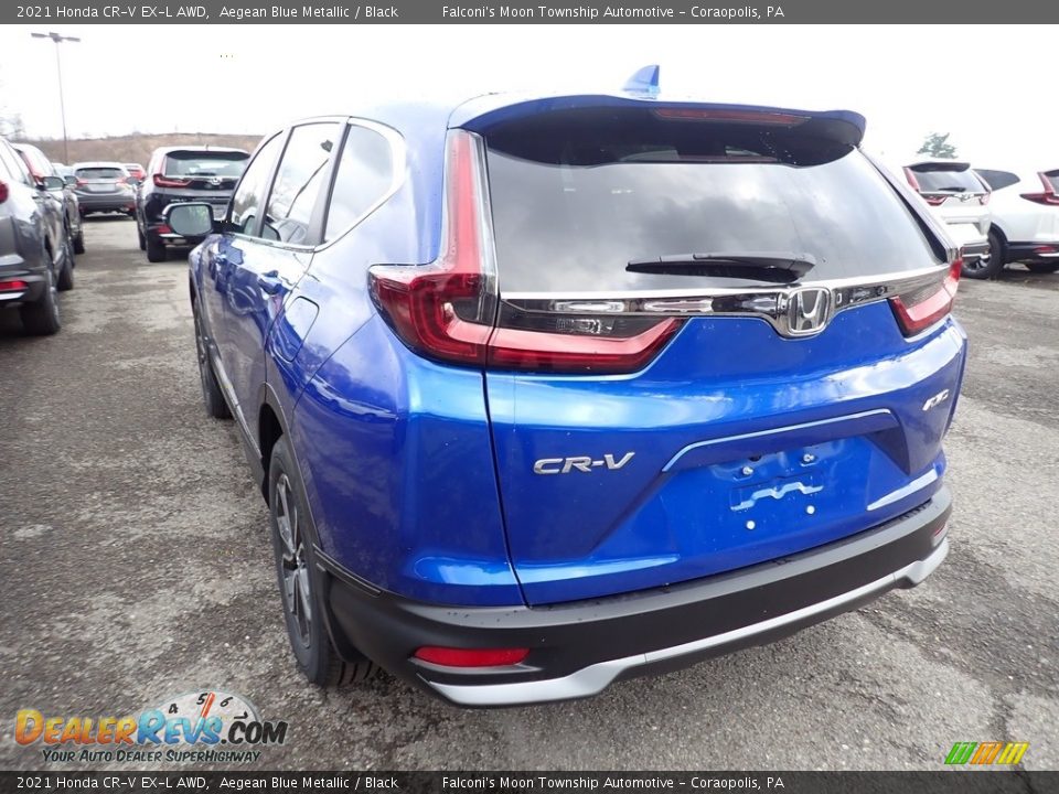 2021 Honda CR-V EX-L AWD Aegean Blue Metallic / Black Photo #3