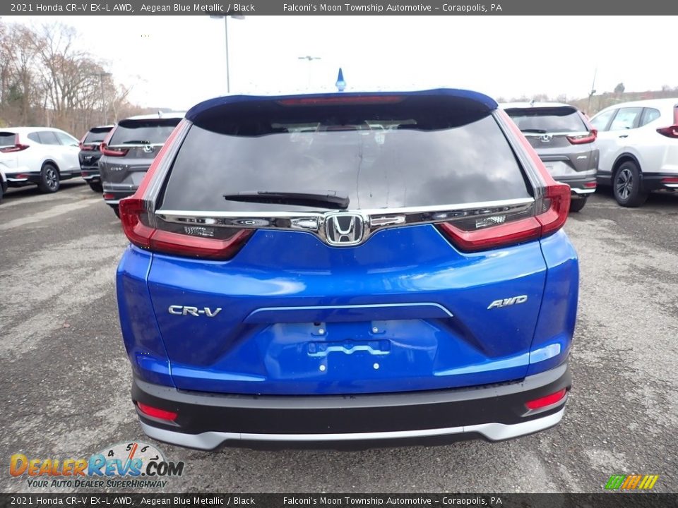 2021 Honda CR-V EX-L AWD Aegean Blue Metallic / Black Photo #4