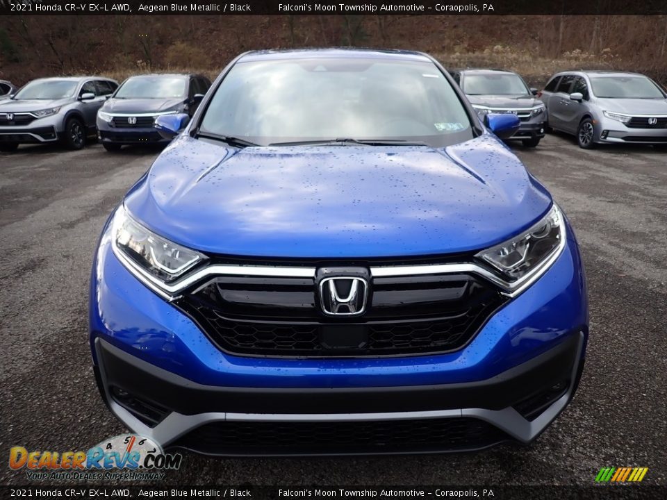 2021 Honda CR-V EX-L AWD Aegean Blue Metallic / Black Photo #7