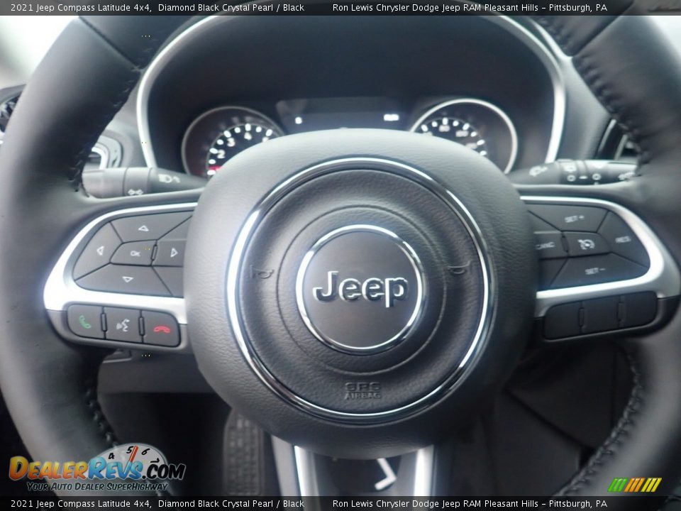 2021 Jeep Compass Latitude 4x4 Diamond Black Crystal Pearl / Black Photo #18