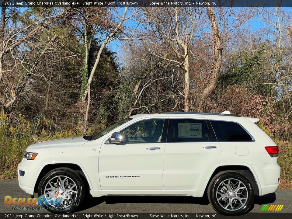 2021 Jeep Grand Cherokee Overland 4x4 Bright White / Light Frost/Brown Photo #1