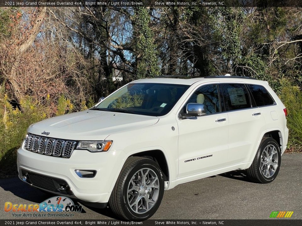 2021 Jeep Grand Cherokee Overland 4x4 Bright White / Light Frost/Brown Photo #2