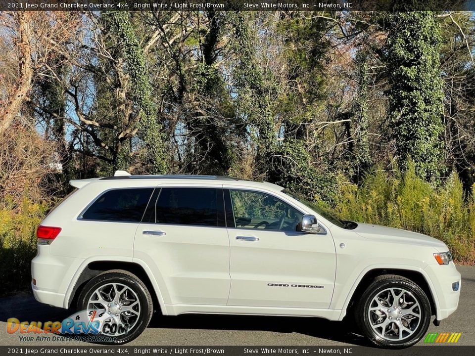 2021 Jeep Grand Cherokee Overland 4x4 Bright White / Light Frost/Brown Photo #5