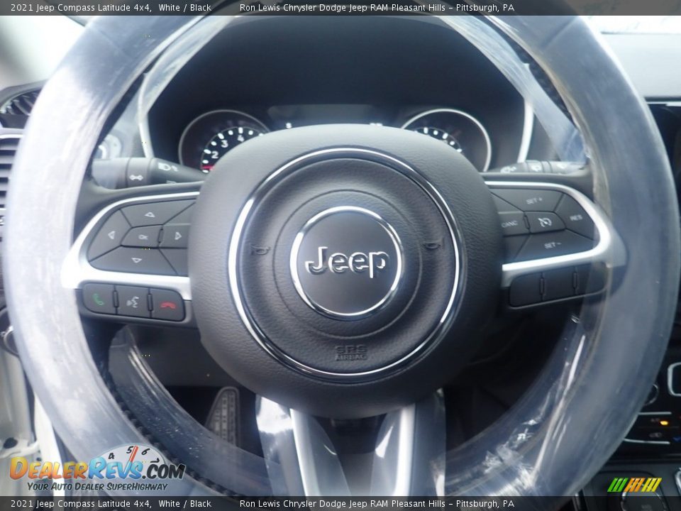 2021 Jeep Compass Latitude 4x4 White / Black Photo #19