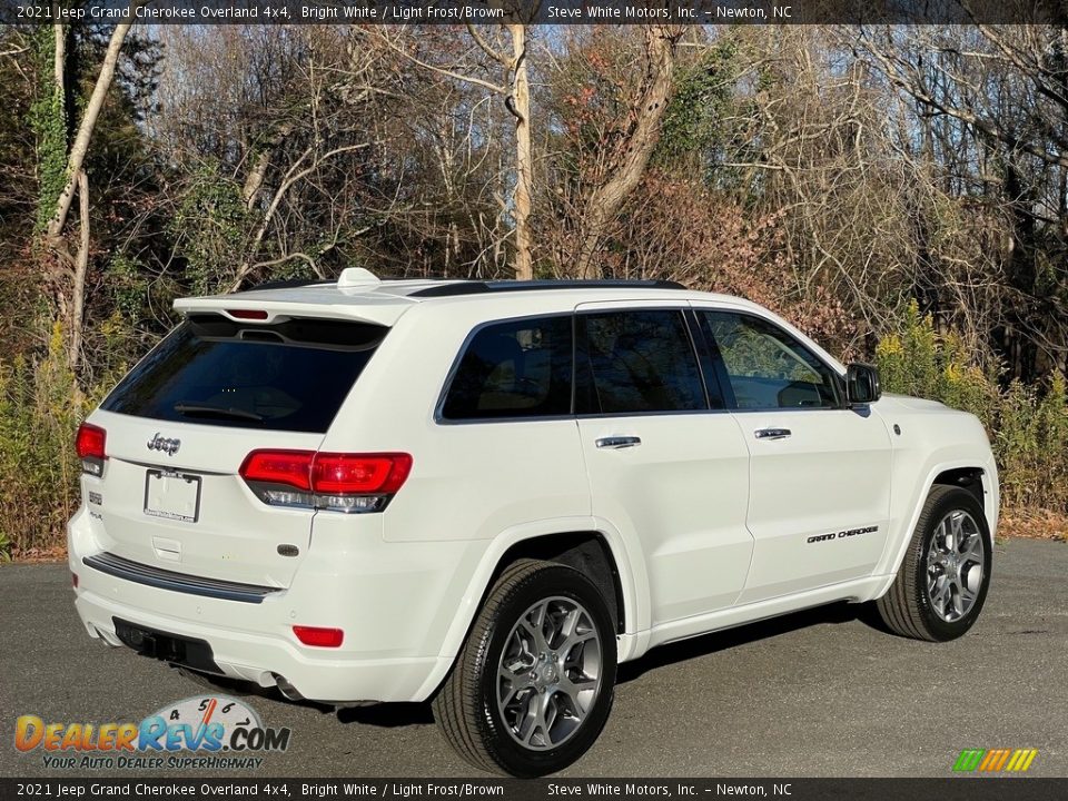 2021 Jeep Grand Cherokee Overland 4x4 Bright White / Light Frost/Brown Photo #6