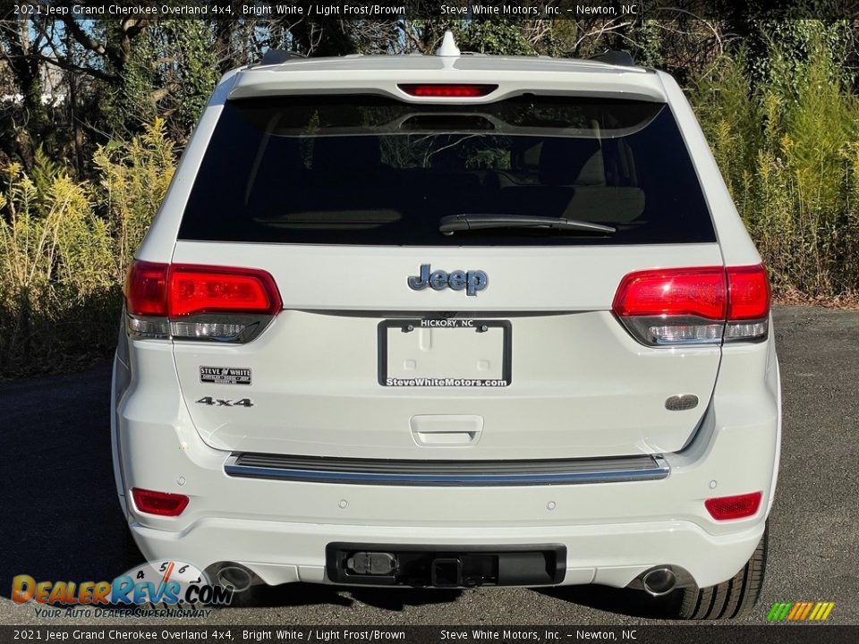 2021 Jeep Grand Cherokee Overland 4x4 Bright White / Light Frost/Brown Photo #7