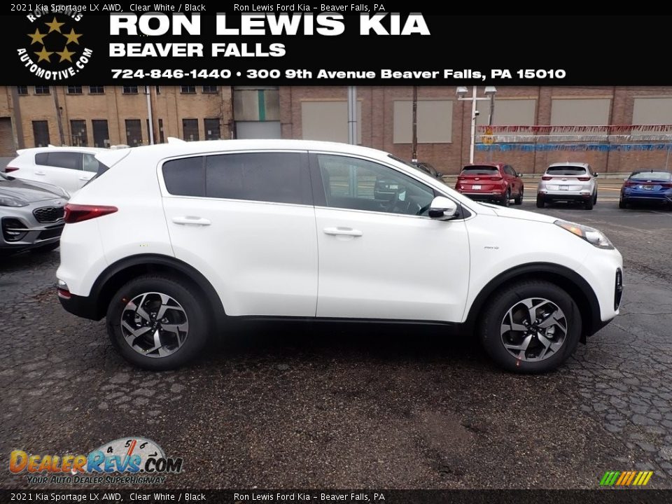 2021 Kia Sportage LX AWD Clear White / Black Photo #1