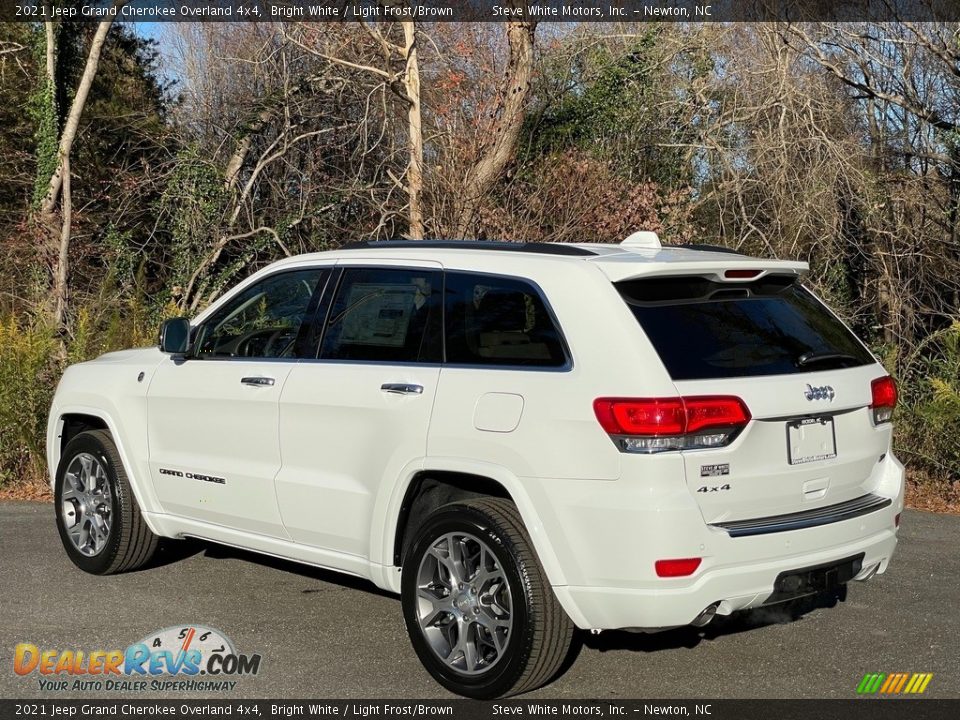 2021 Jeep Grand Cherokee Overland 4x4 Bright White / Light Frost/Brown Photo #8