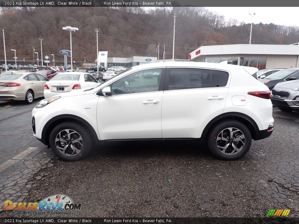 2021 Kia Sportage LX AWD Clear White / Black Photo #6