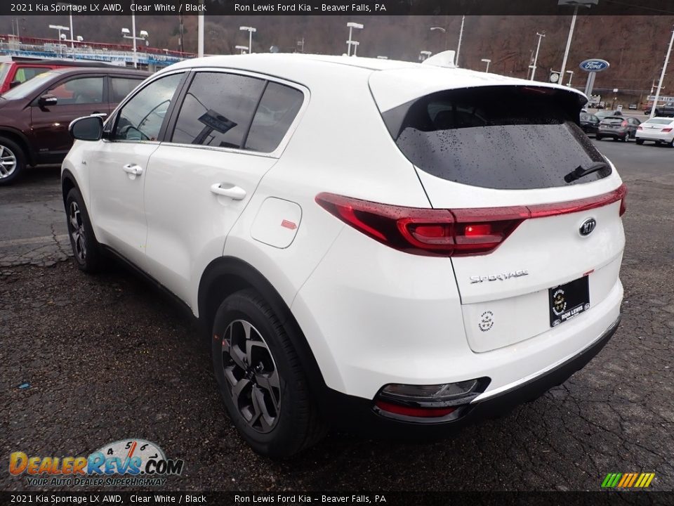 2021 Kia Sportage LX AWD Clear White / Black Photo #7