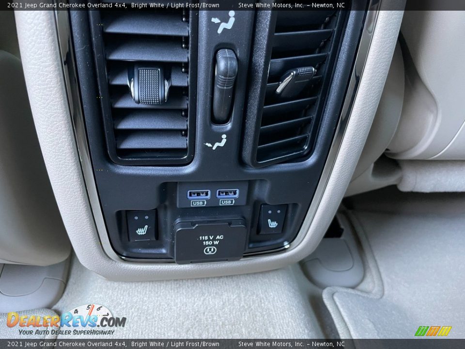2021 Jeep Grand Cherokee Overland 4x4 Bright White / Light Frost/Brown Photo #14