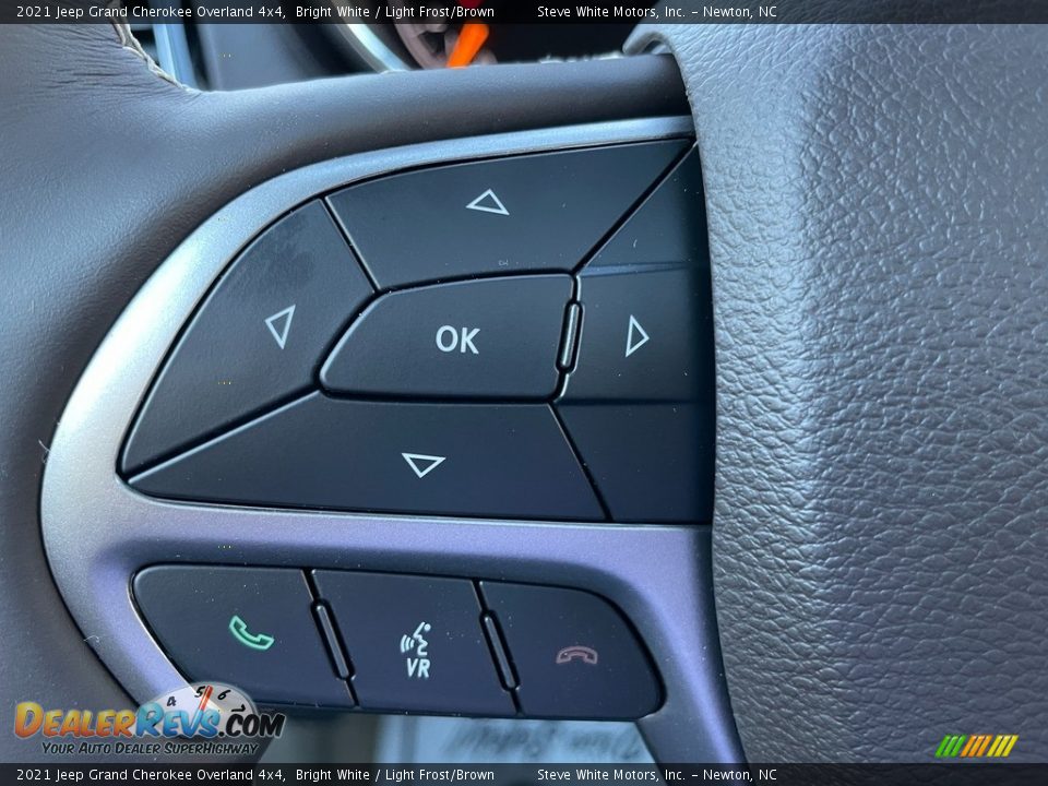 2021 Jeep Grand Cherokee Overland 4x4 Bright White / Light Frost/Brown Photo #20