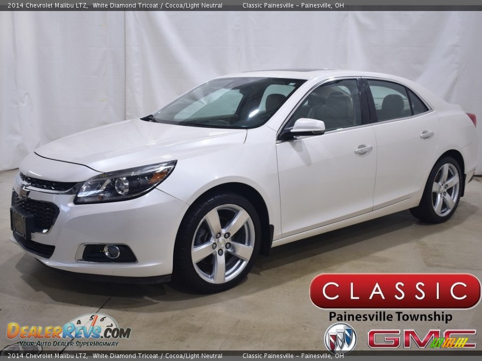 2014 Chevrolet Malibu LTZ White Diamond Tricoat / Cocoa/Light Neutral Photo #1